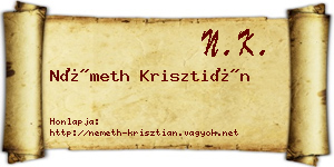 Németh Krisztián névjegykártya